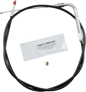 Cable de acelerador/ralentí de vinilo negro - acelerador tradicional longitud estándar