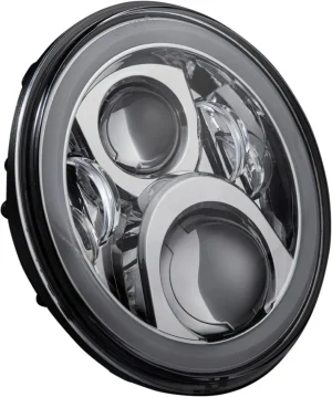 Foco delantero Halo 7" con adaptador Touring - Faro 7"LED cromo