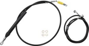 Kit completo de cables y latiguillo de freno de manillar trenzado en vinilo negro - CB 18-20 SFTL18