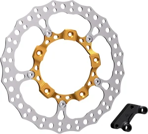 Kit disco de freno 100% flotante Big Brake de 14" - FF lado derecho dorado