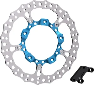 Kit disco de freno 100% flotante Big Brake de 14" - FF lado derecho azul
