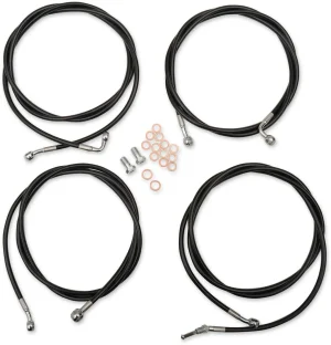 Kit de cable de manillar/línea de freno de vinilo negro estándar