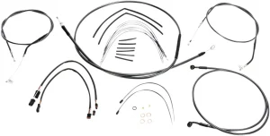 Kit de instalación de manillar Black Pearl™ Designer - cables de control SPORTSTER cromo negro