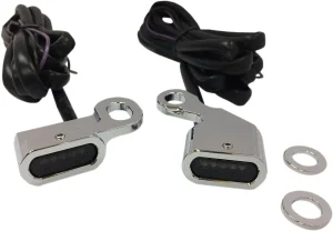 Luces LED de posición para intermitentes - marcadoras de manillar CROMO/HUMO