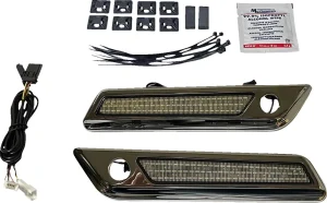 Luz de cierre de alforja LED - bisagra bolso lateral ahumado/cromo