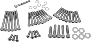 Juego de tornillos para tapa leva/primaria/transmisión - Kit Allen cromados PRIMARIA/LEVAS moleteados <span style="color: red;font-size: 0,5em">- ALMACEN USA-</span>