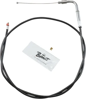 Cable de acelerador/ralentí de vinilo negro - ralentí tradicional longitud estándar