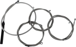 Kit completo de cables de manillar y latiguillo de freno trenzados en acero inoxidable