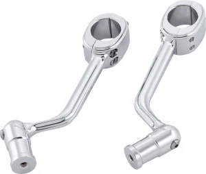 Anclajes de estriberas - Soportes de reposapiés de carretera forjados - Cromo <span style="color: red;font-size: 0,5em">- ALMACEN USA-</span>
