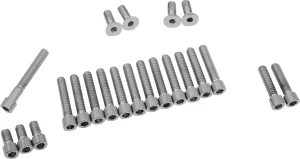 Juego de tornillos para tapa de leva/primario/inspección/derby - Kit cromados SOCKET-HEAD PRIMARY/CAM lisos <span style="color: red;font-size: 0,5em">- ALMACEN USA-</span>