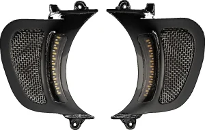 Inserciones de ventilación Genesis® 4 Dynamic LED Road Glide® - Luz ventilador RG negro