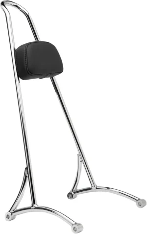 Respaldo alto de 20" - Reposabultos almohadilla cromo
