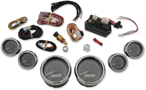Kit de instrumentos analógico/digital MVX-8K Series - relojes serie cromo negro gris <span style="color: red;font-size: 0,5em">- ALMACEN USA-</span>