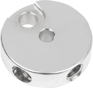 Pieza de conexión en acero cromado para freno delantero - TEE 3/8"-24 Cromo <span style="color: red;font-size: 0,5em">- ALMACEN USA-</span>