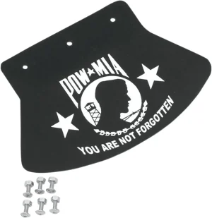 Faldón de guardabarros mediano - MUD POW-MIA goma blanco <span style="color: red;font-size: 0,5em">- ALMACEN USA-</span>