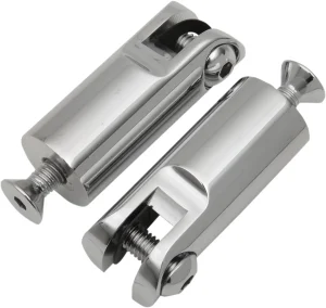 Soportes de reposapiés - estribera delanteros plegables cromo <span style="color: red;font-size: 0,5em">- ALMACEN USA-</span>