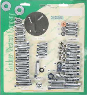 Juegos de motores Big Twin - Kit tornillos MOTOR/SOCKET head acero cromado natural