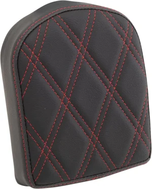 Cojín de respaldo para sissy bars cuadradas - Almohadilla barra DDIAM rojo 7" <span style="color: red;font-size: 0,5em">- ALMACEN USA-</span>