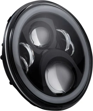 Foco delantero Halo 7" con adaptador Touring - Faro 7"LED negro