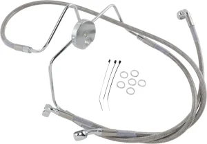 Kit de latiguillo de freno de acero inoxidable de longitud extendida - delantero alargado 4"