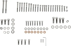 Kit completo de tornillos de motor - cabeza-hexagonal Cromo moleteado <span style="color: red;font-size: 0,5em">- ALMACEN USA-</span>