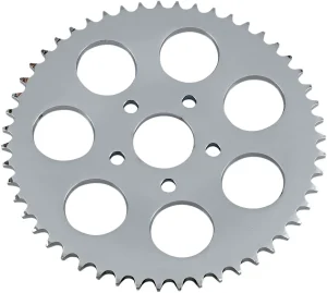 Corona de rueda trasera - Piñón de cadena trasero abombado 51T acero/cromo
