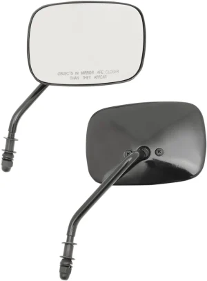 Espejos rectangulares estilo OEM - cortos negros