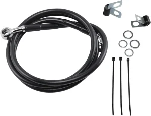 Kit de latiguillo de freno de vinilo negro de longitud extendida - 8" <span style="color: red;font-size: 0,5em">- ALMACEN USA-</span>