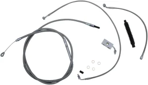 Kit de cable de manillar/línea de freno trenzado en acero inoxidable estándar - cables C15-17 ST18+ABS