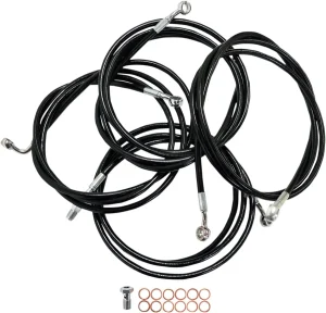 Kit de cable de manillar/línea de freno de vinilo negro estándar - 17"