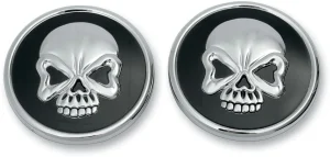 Tapa de depósito Skull - par gasolina ventilada/sin ventilación 84-96