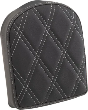 Cojín de respaldo para sissy bars cuadradas - Almohadilla barra DDIAM plateado 7" <span style="color: red;font-size: 0,5em">- ALMACEN USA-</span>