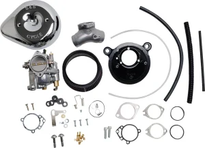 Carburador Super E con kit de filtro de aire Stealth - A/C CH BT 84-99 <span style="color: red;font-size: 0,5em">- ALMACEN USA-</span>