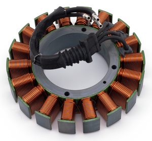 Estator de ciclo eléctrico para Harley-Davidson visto en detalle