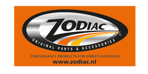 Banderola rectangular de tela poliéster con el logotipo de Zodiac impreso