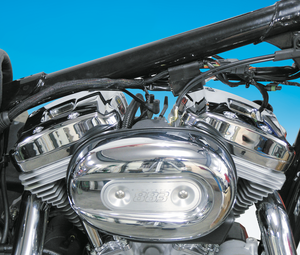 Par de tapas de caja de balancines cromadas para motor Harley-Davidson Sportster