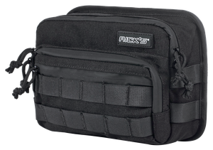 Bolsa de manillar estilo club Rick's montada en el manillar de una moto