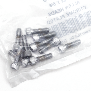 Surtido de tornillos Allen con acabado cromado brillante para recambios de motocicletas