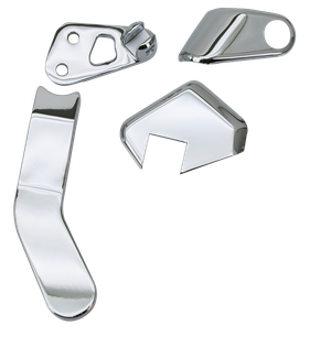 JUEGO DE TAPAS CROMADAS PARA SOPORTE DE REPOSAPIES DE PASAJERO DE DYNA GLIDE — B-stock