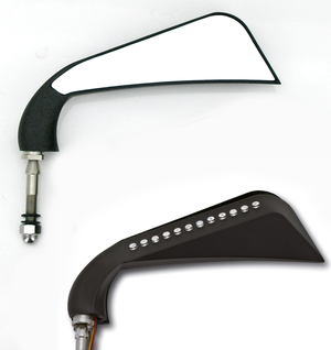 Par de espejos retrovisores estilo Avenger para motocicleta Harley-Davidson