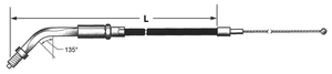 Cable de acelerador y retorno T11 para Harley-Davidson Sportster 1986-1987