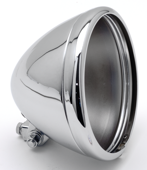 Faro delantero estilo Springer con acabado cromado brillante para motocicleta