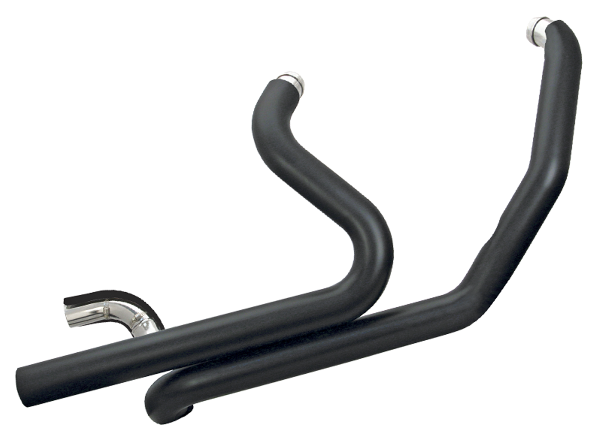 Par de colectores de escape Power Tune S&S instalados en motocicleta Harley Touring