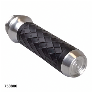 CONJUNTOS DE PUÑOS PARA EL MANILLAR DE BRASS BALL CYCLES - Puños Moto de cuero natural/negro diamante TBW — B-stock