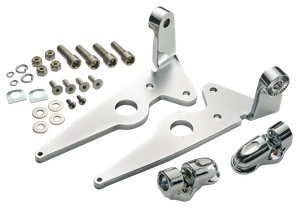 Par de soportes de estriberas para carretera instalados en Indian Big Twin