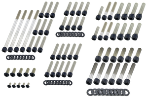 Kit de tornillos de transmisión en acero inoxidable negro para motocicleta