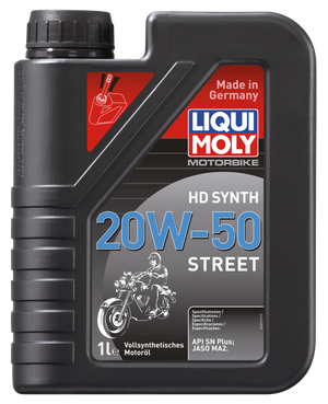 Botella de aceite sintético Liqui Moly 20W-50 para motocicletas