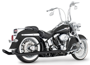 Escape doble Upsweep True Duals instalado en motocicleta