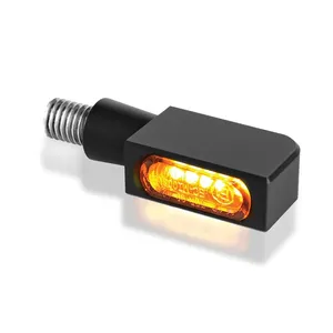 Intermitente micro-LED Blokk-Line de color negro con lente transparente