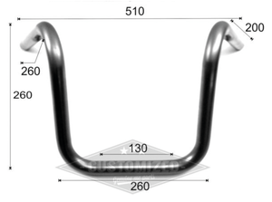Dragbar Westland Customs de 7/8 pulgadas (22mm) de diámetro para manillar